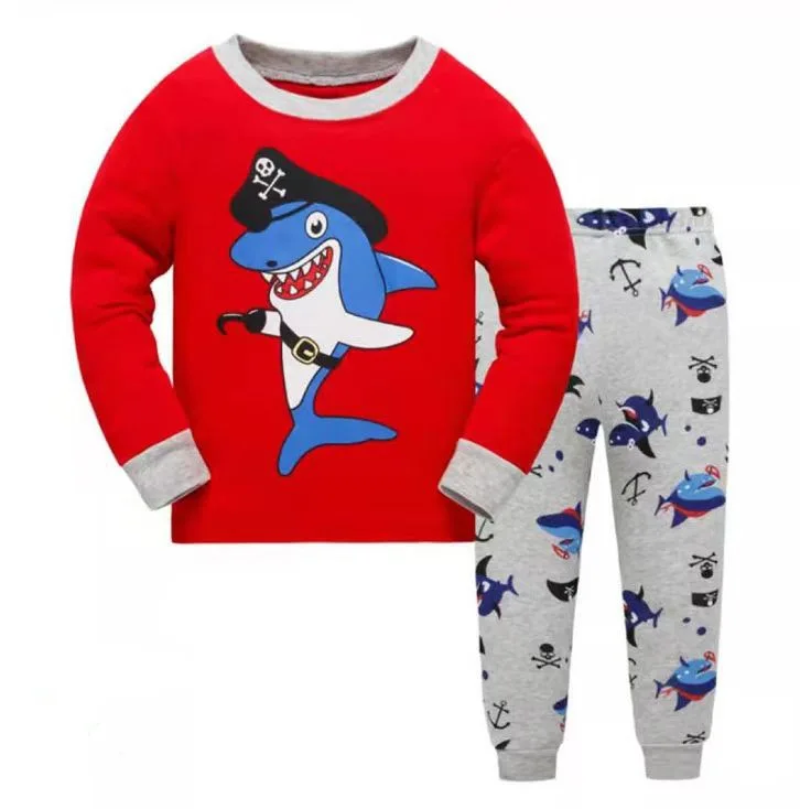 

Anime Cars Shark Children Pajamas Set Boys Cotton Clothes Pants Set Cartoon Sleepwear Kids Outfits Pajamas for Child Pyjama