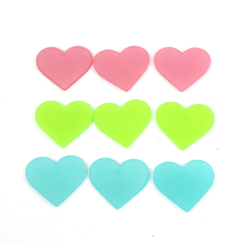 

100pcs Luminous Heart-shaped Wall Stickers Glow In The Dark Home decor Sticker art Decals for children's rooms Colorful Stickers