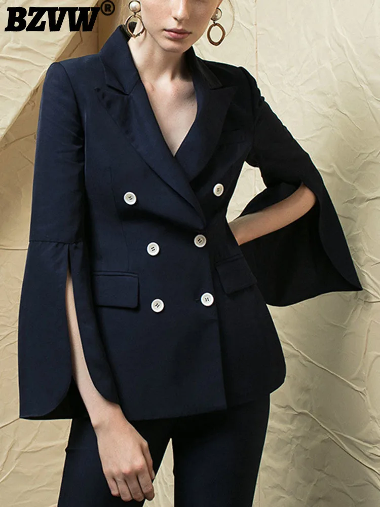 

BZVW Temperament Formal Office Lady Blazers Set Women's Clothing 2023 Spring Autumn Fashion Designer Suit Two Piece Female tide