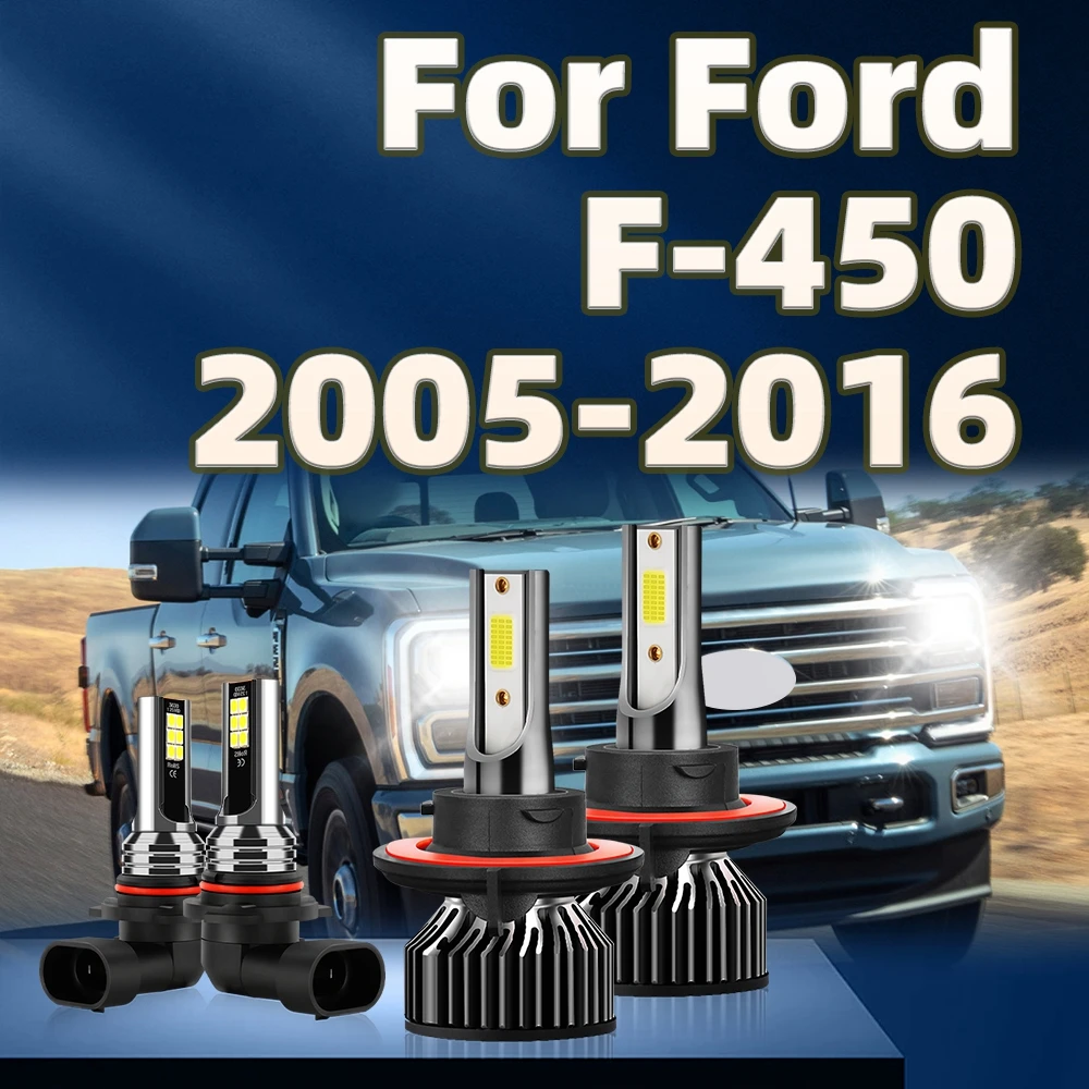 

4PCS Car Light 30000LM Led Headlight Fog Bulb Kit For Ford F-450 2005 2006 2007 2008 2009 2010 2011 2012 2013 2014 2015 2016
