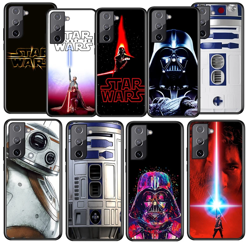 

Star Wars Darth Vader Yoda BB8 For Samsung Galaxy S22 S21 S20 Ultra Plus Pro S10 S9 S8 S7 5G Soft TPU Silicone Black Phone Case