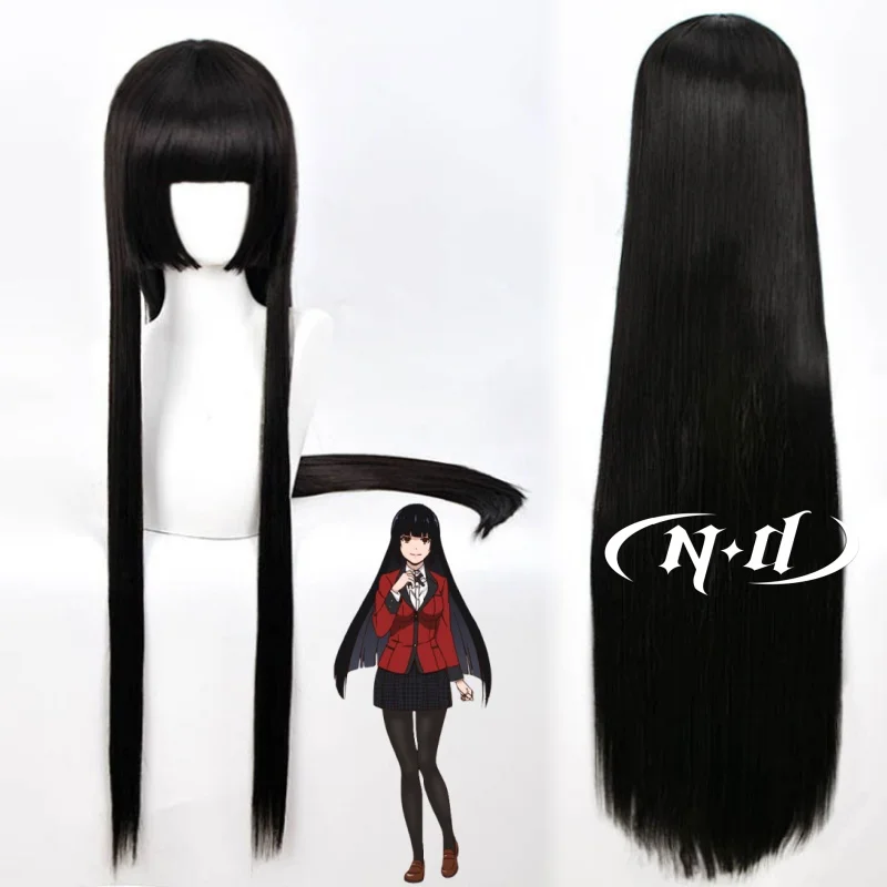 Парик Для Косплея Yumeko Jabami Kakegurui С Высокой Компрессией Gameber Женские Черные Длинные