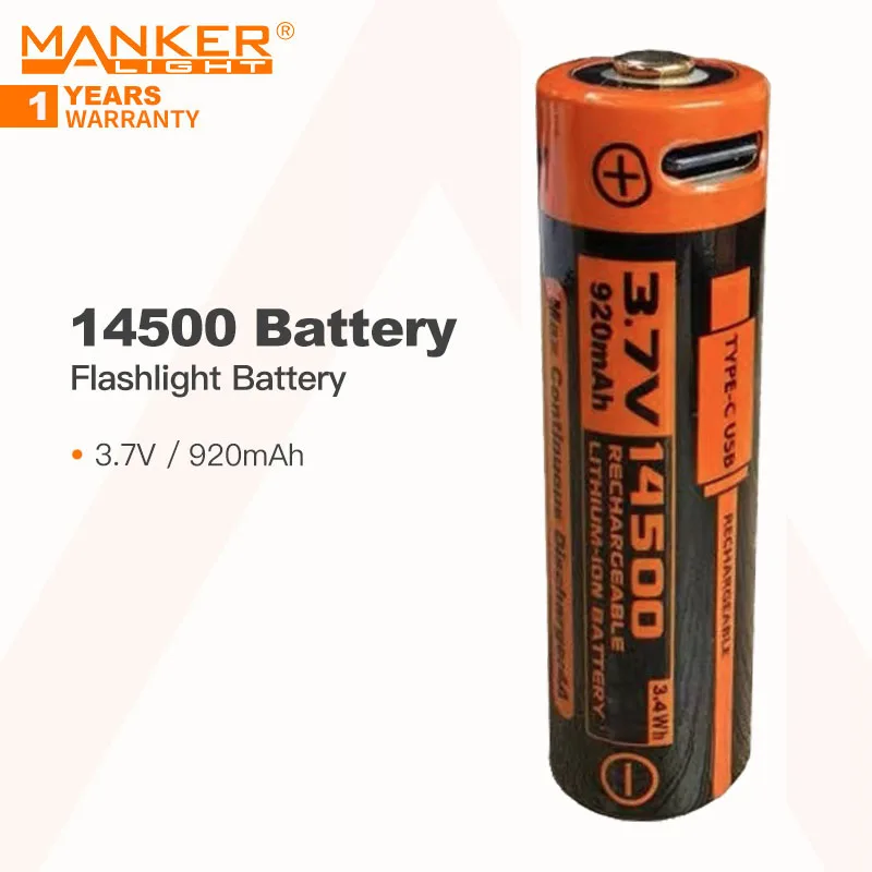 

Аккумулятор Manker 14500 3,7В 920 мАч