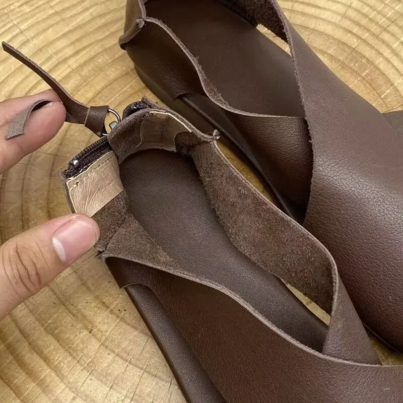 Сандалии женские с открытым носком босоножки на плоской подошве Нескользящие