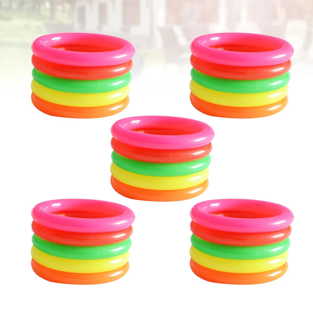 

25 Pcs Childrens Games Throwing Toy Beer Bottle Children's Toss Rings Toys Kids