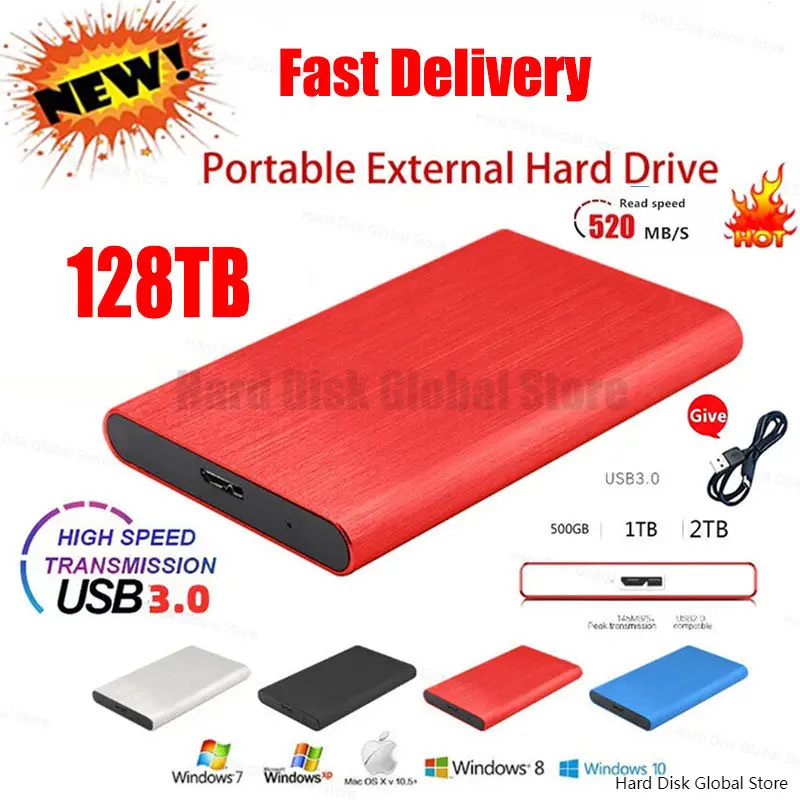 

SSD 1TB 2TB High-Speed Portable USB3.0 Mobile Solid State Drive 8TB HD External SSD 2TB 4TB 16TB Storage Hard Disks for Laptop