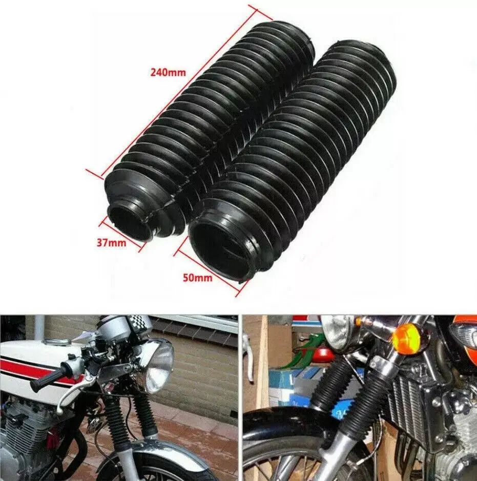Купи 1 Set Motorcycle Front Fork Cover Shock Absorber Rubber Gaiters Dust Shield Sleeve Protector Accessories за 1,119 рублей в магазине AliExpress