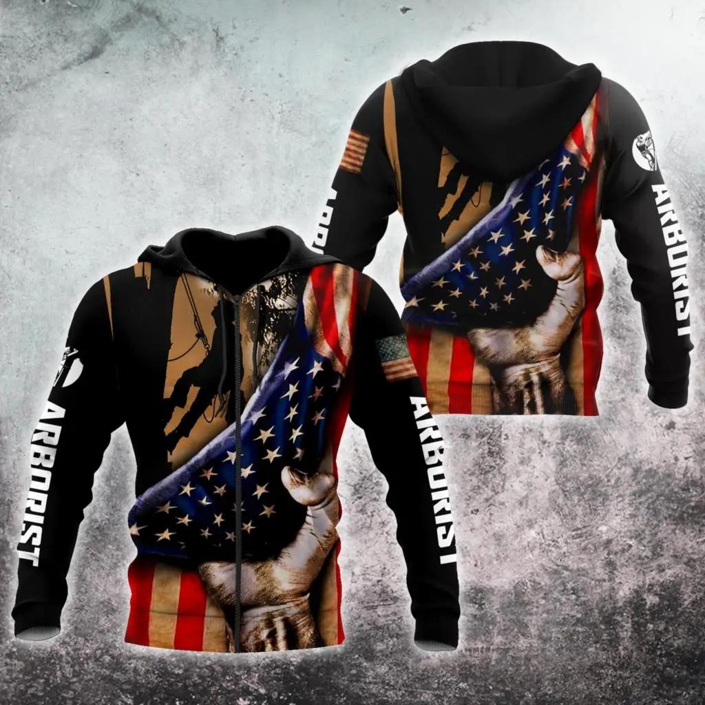 

New spring and autumn chainsaw lumberjack and art men's fashion 3D printed hooded zipper shirt sports unisex casual jacket SYS04