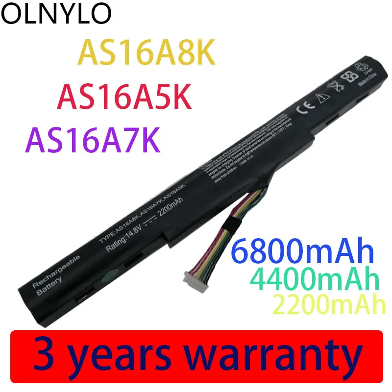 

Laptop Battery for Acer Aspire E 15 E5-475 E5-575 E5-575T E5-575TG E5-576 E5-774 F5-573 F5-771 F5-771G TMTX40-G2 AS16A8K AS16A5