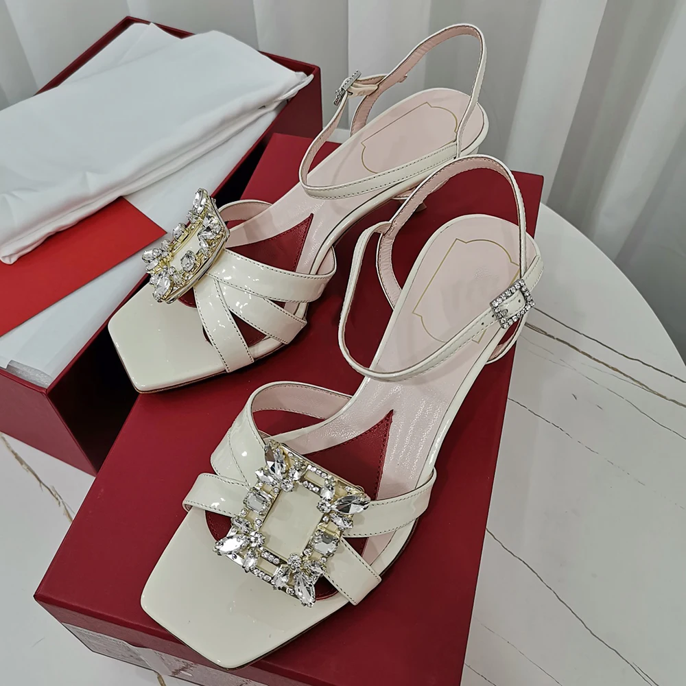 

Plus Size Women's Shoes Summer Sandals Square toe low heel high Quality Daily Casual Sandals