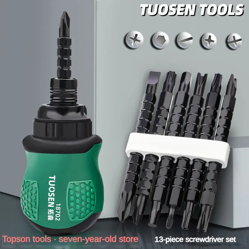 

Screwdriver Tools Repair Dual In Handle Cross Short Chrome Vanadium Steel Ratchet Telescopic Drill Purpose Groove 13 1 Set Small