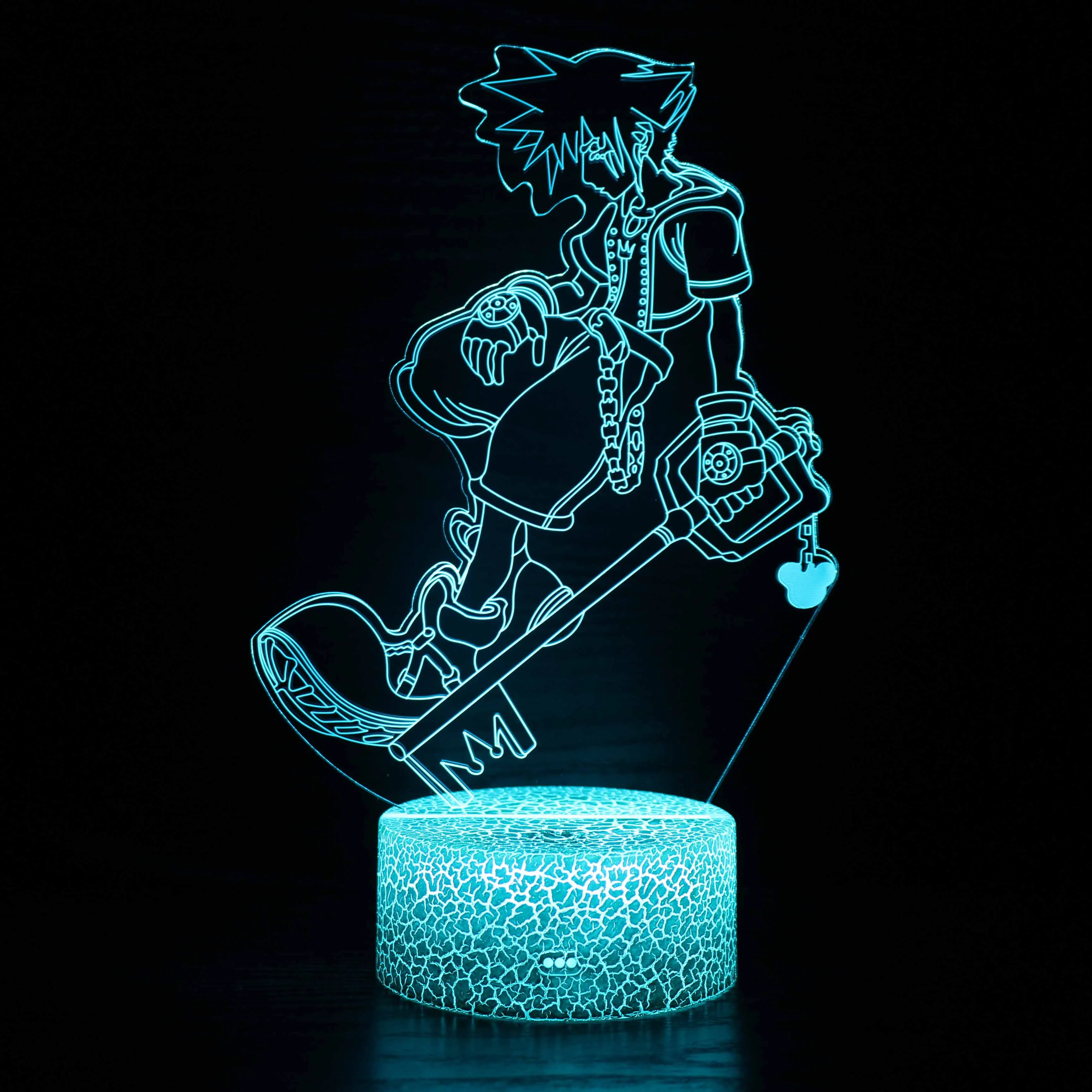 

Game Kingdom Hearts Sora Keyblade Figure Child Night Light Led Color Changing Kids Bedroom Decor Nightlight Neon Lamp Bedside