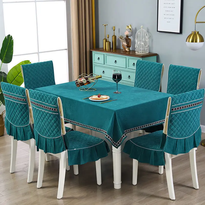 

Solid Color Modern Simple Table Cloth Chair Cover Thick Baby Velvet Chair Cover Cushion Rectangular Tablecloth Hotel Home Decor