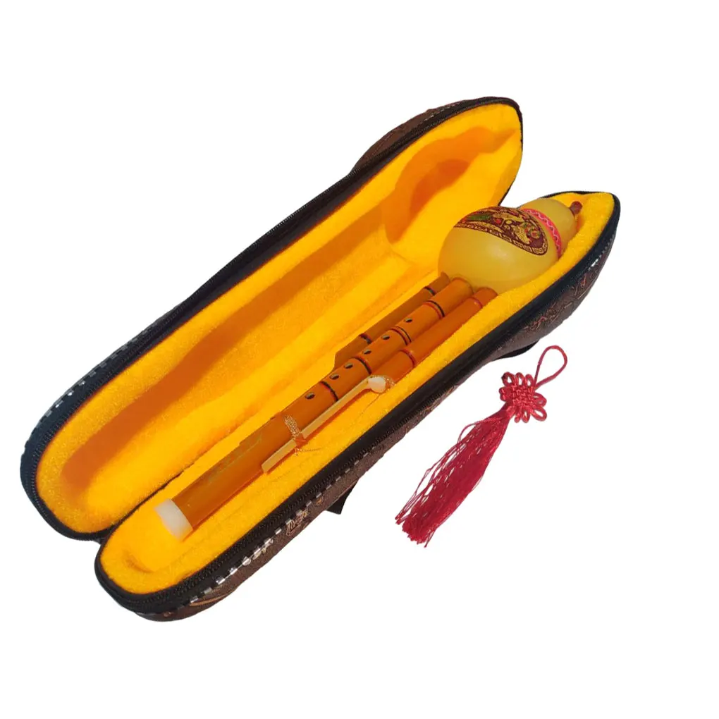 Флейта Hulusi флейта Cucurbit бамбуковая с футляром для начинающих меломана
