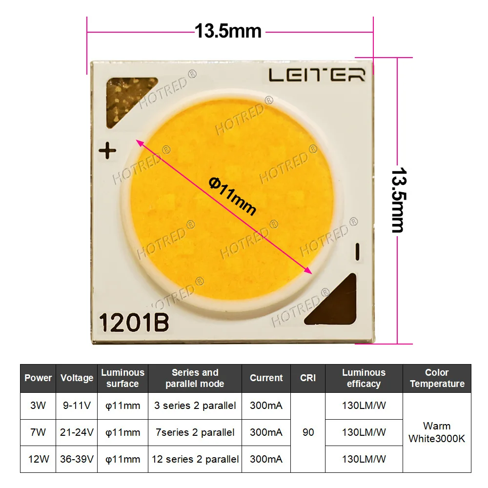 

HotRed 1313COB A90 LED светильники 3-12 Вт