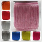 Кружевная бахрома YOYUE, шириной 20 см, 1 мпартия, с бахромой, с кисточками, для рукоделия, латинского платья, аксессуары для сценической одежды, кружевная лента