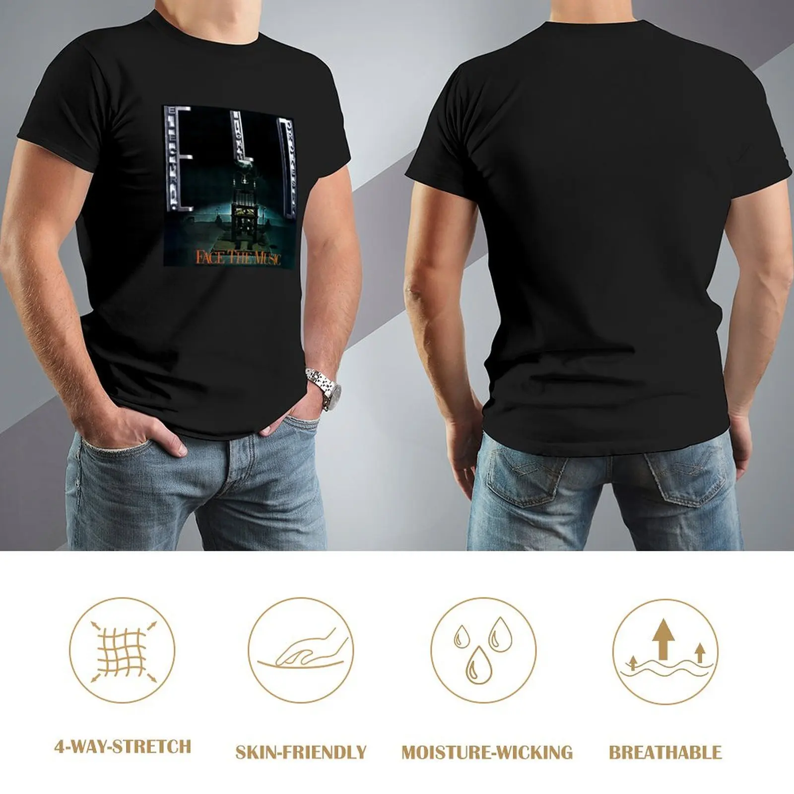 БОЛ социальныеíc Líght élo Rosenfixá Face The Music Album Cover T-Shirt футболка на заказ уличная одежда