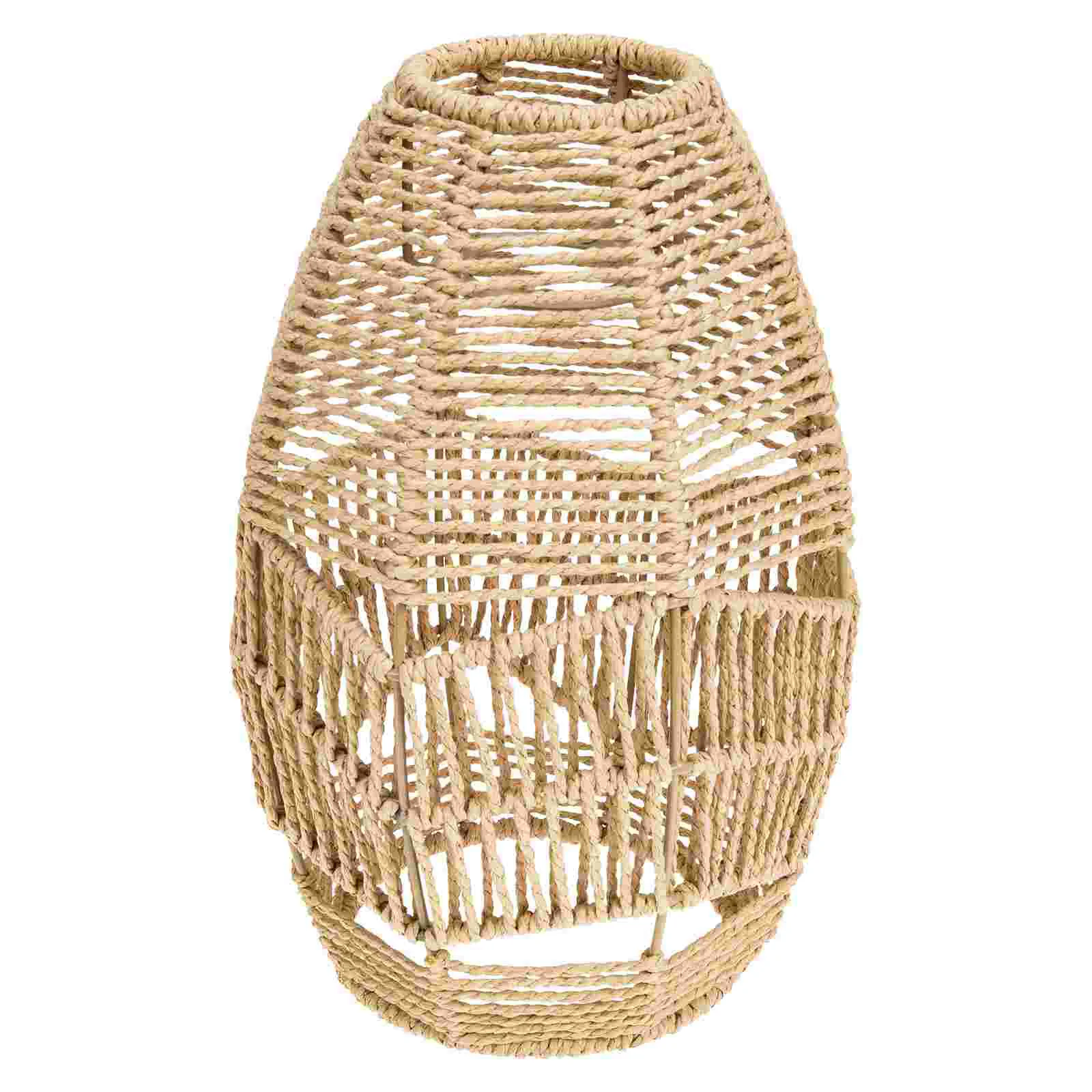 

Lamp Shade Light Rattan Cover Pendant Lampshade Woven Ceiling Shades Wicker Chandelier Hanging Lamps Table Rope Floor Bedrooms