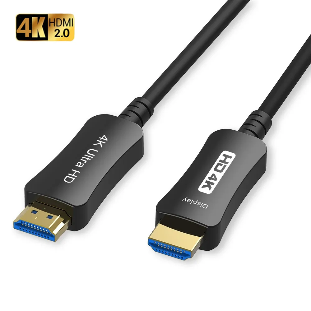 

Оптоволоконный кабель AOC, совместимый с HDMI, 2,0, 10 м, 30 м, 50 м, Ultra HD 4K @ 60 Гц, настоящий цвет, 18 Гбит/с, динамический HDR для ноутбука HDTV