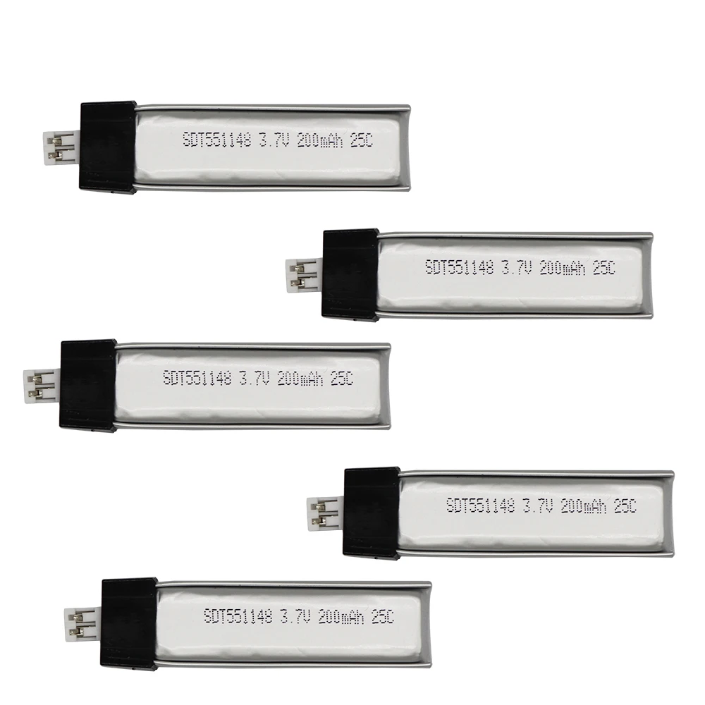 Фото 3,7 В, 200 мАч, сверхвысокая емкость, 3,7 В, 200 мАч, липо-батарея с USB-зарядным устройством для WLtoys V911 V911-1 V911-2, 4-канальный радиоуправляемый вертолет, 5 шт. №4