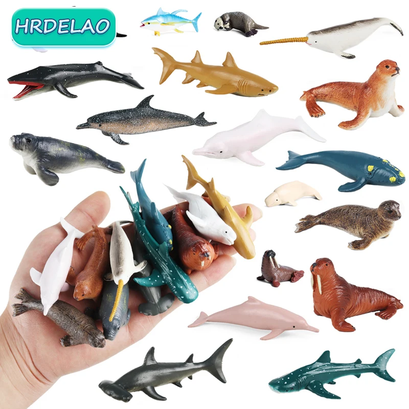 Фигурки морских животных HRDELAO для детей от 3 лет | AliExpress