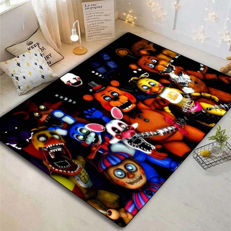 коврик входной двери для ванной Страшный мультяшный ковер с животными