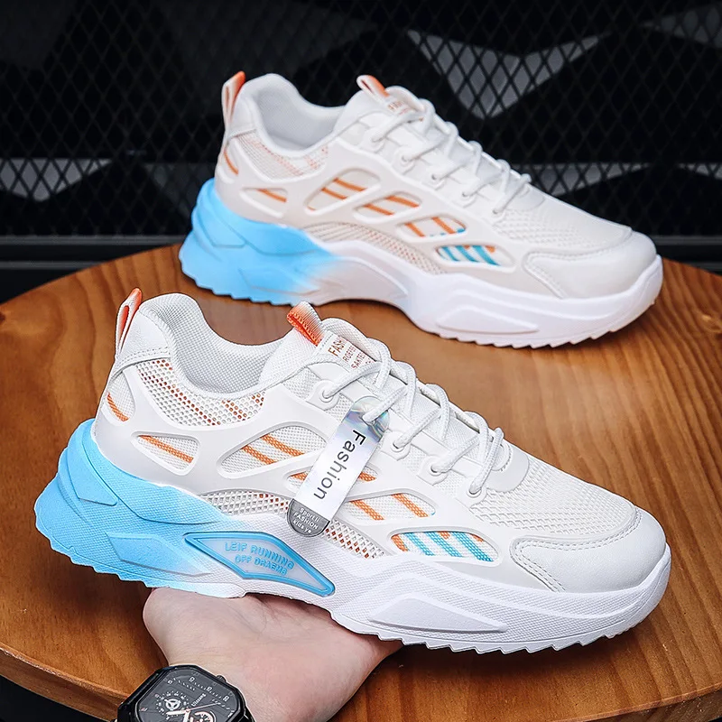 Summer breathable thin men's shoes 2022 new leisure sports shoes running net face father shoes men all fashion shoes