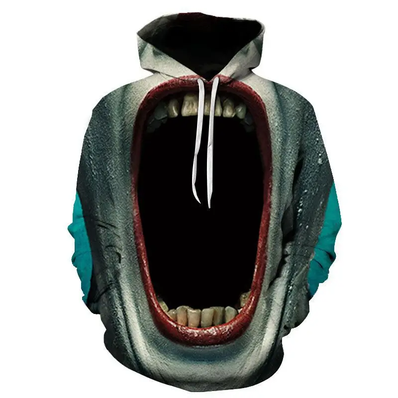 

New American Horror Story 3D Printed Hoodies Men's and Women's Fashion Pullover Scary Pattern Top Casual Loose Hooded Sweatshirt