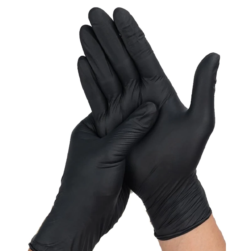 

Одноразовые Нитриловые черные, розовые, белые, синие перчатки для еды, перчатки для осмотра, для пищевых салонов красоты