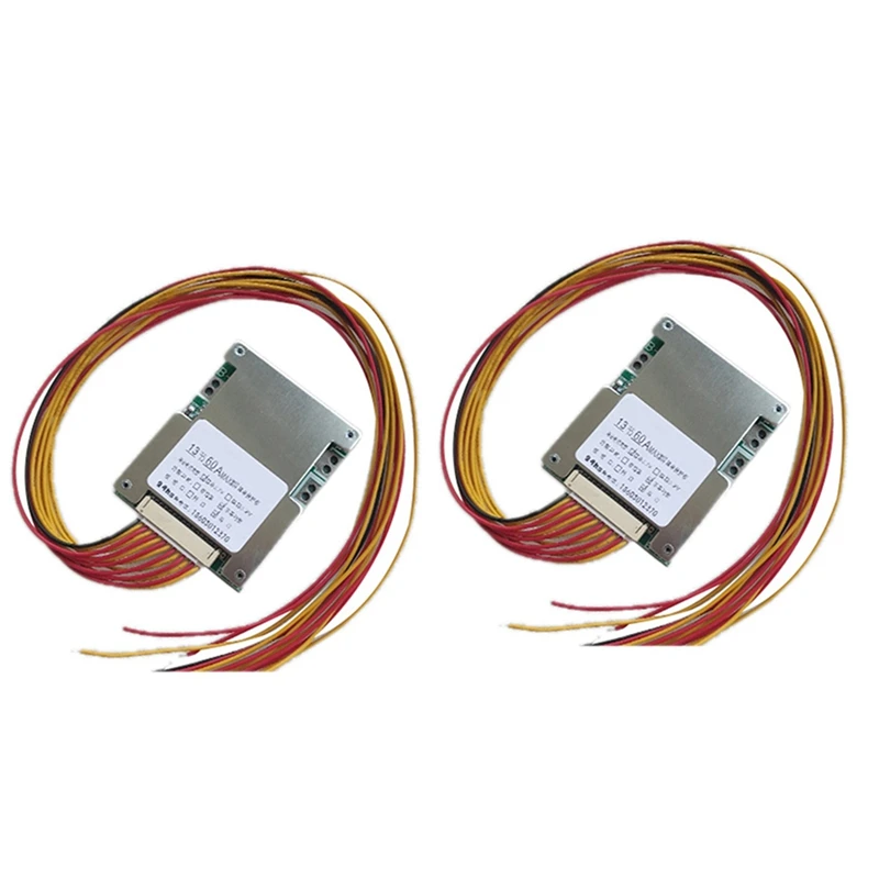 

2 шт., защитная плата для аккумулятора 13S, 48 В, 60 А