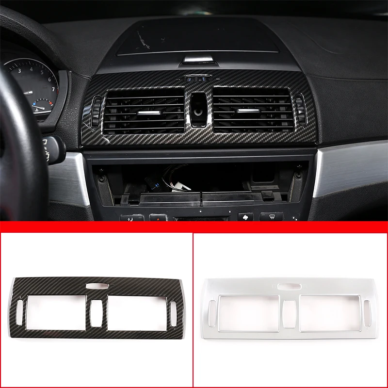 

For Bmw X3 E83 2006 -2010 Car Styling Abs Carbon Fiber Center Console Air Conditioning Outlet Frame Cover Stickers Trim Accessor