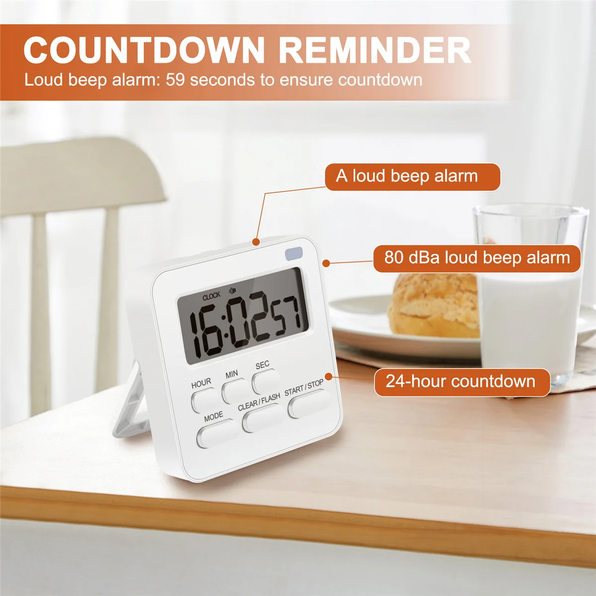 Кухонный таймер в виде яйца с часами цифровой Секундомер ЖК-дисплеем и громким