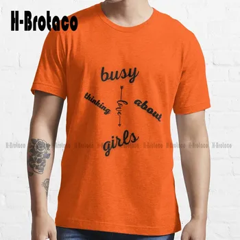 LoversBusy Thinking About Girls Trending T-Shirt White Button Down Shirt Women Cotton Outdoor Simple Vintag Casual Tee Shirts