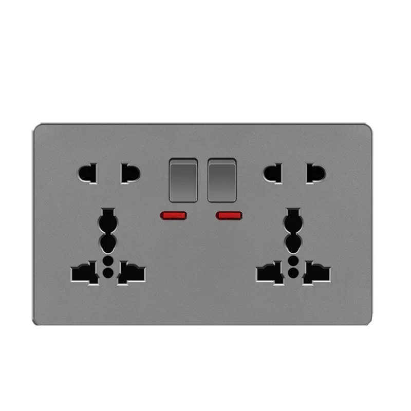 Depo Guye Универсальная двойная 5-контактная настенная розетка 220В