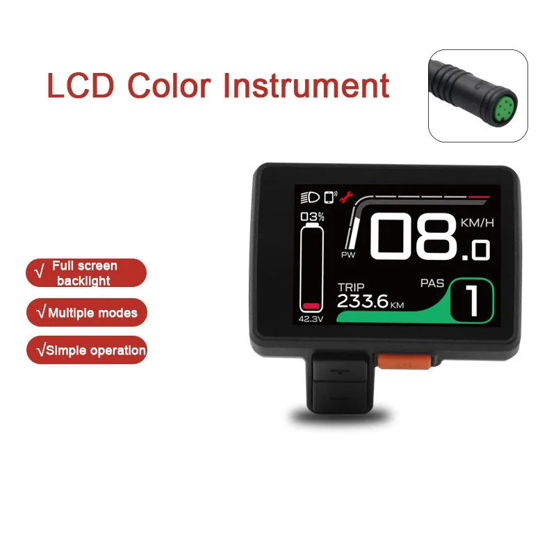 Дисплей для электровелосипеда Bafang DZ50 цветной экран женская головка