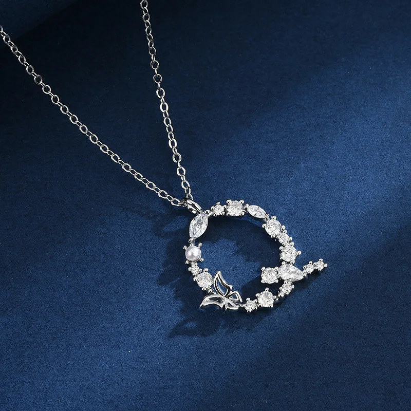 Цепочка из серебра 925 пробы с кулоном в виде буквы M и F |