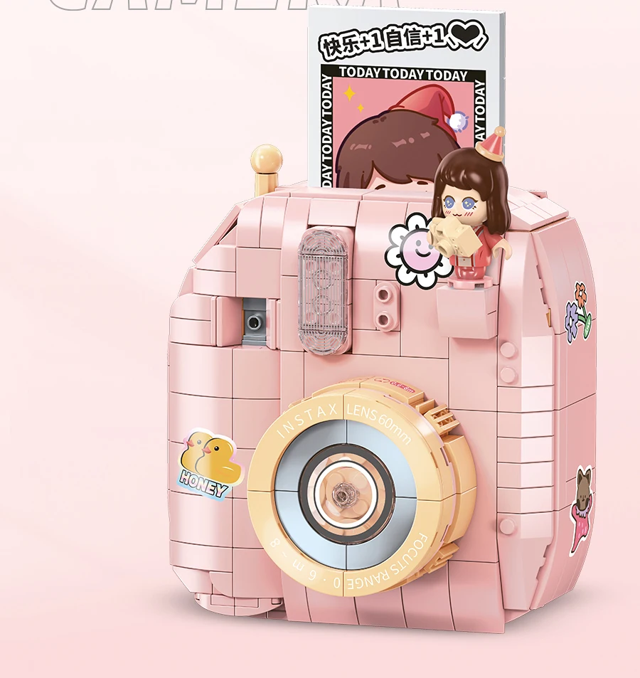 

804005 блоков, игрушка «сделай сам», забавное строительство, мини-кофемашина, камера, корейский, японский, кавайные, милые игрушки на день рожде...