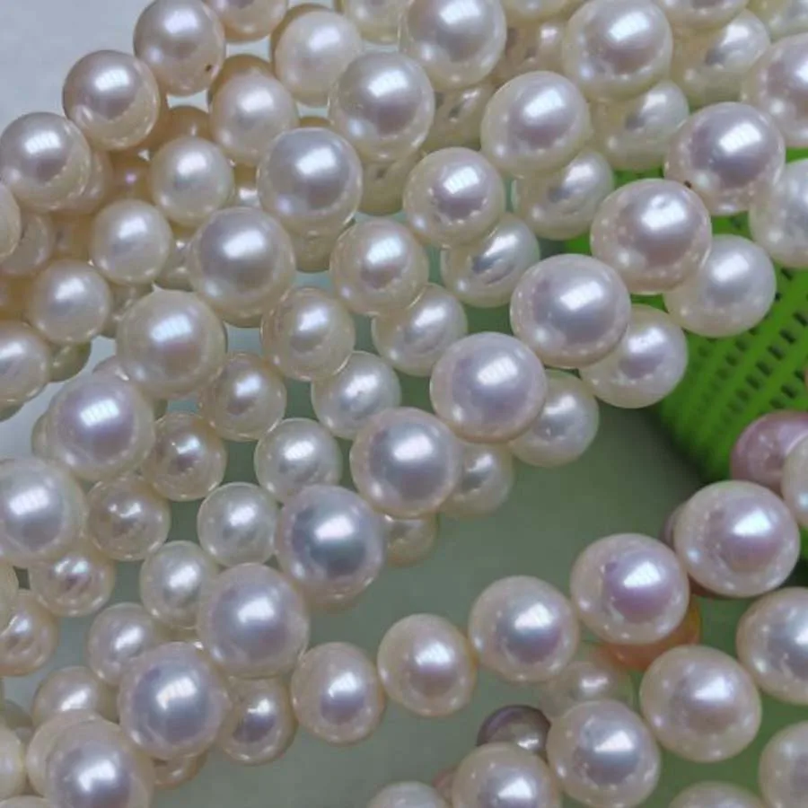 

Newly AA++ wholesale loose string 9mm round freshwater pearl