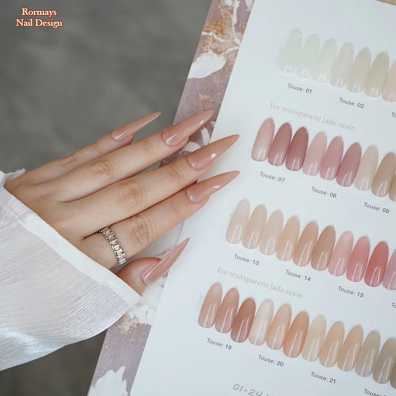 Фото 24 цвета прозрачного гель-лака для ногтей Ice Transparent Jelly Nude, УФ/LED-гель для маникюра, серия Touse, для салонов и домашнего использования №5