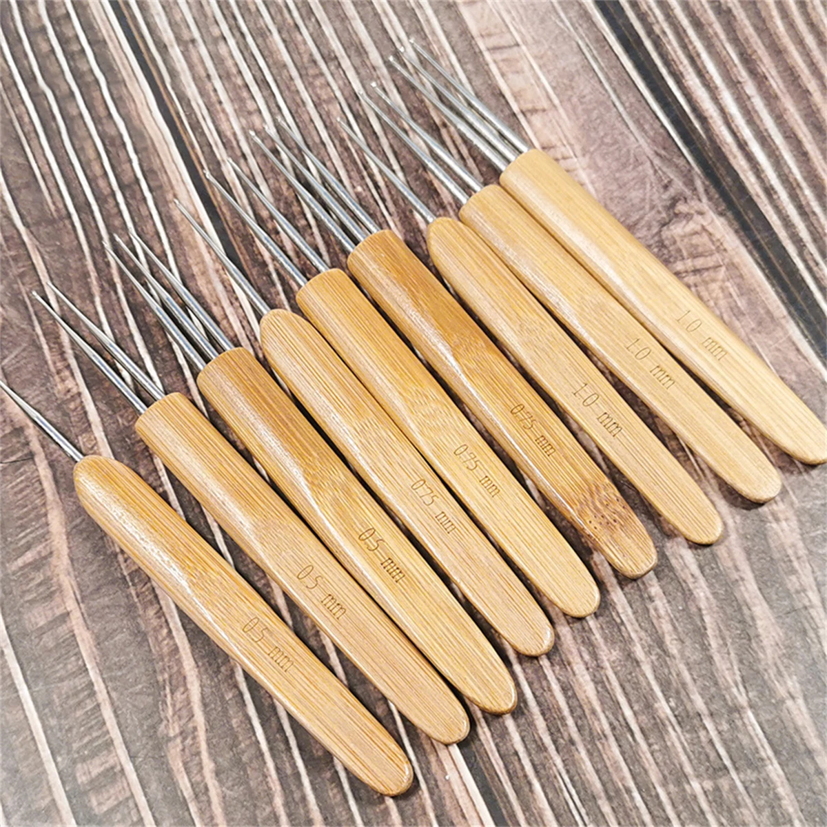 

Bamboo Handle Crochet Dreadlock Hook Needle Tool Braiding Hair Styling Tool