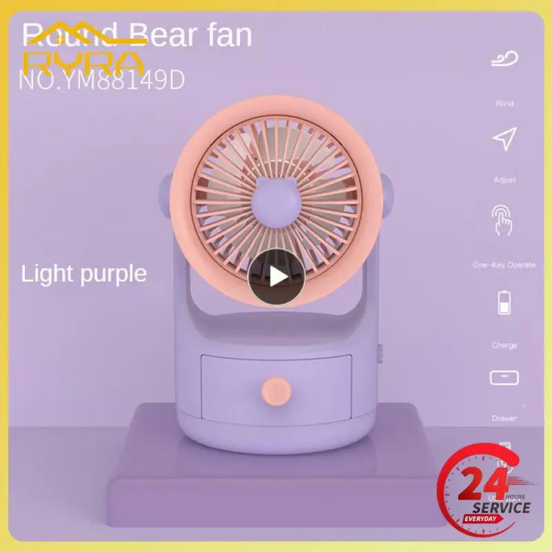 

Mini Desktop Fans Mute Portable Ventilador Home Decor Student Cute Fan Cartoon Usb Rechargeable Adjustable Cooling Fan Creative
