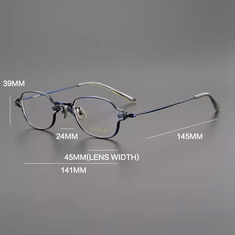 Очки в титановой оправе для мужчин и женщин винтажные небольшие квадратные