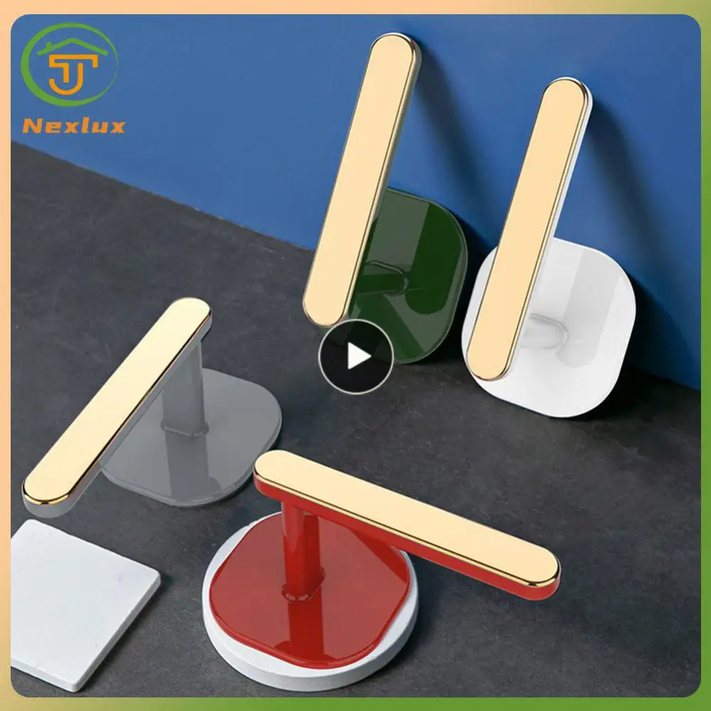 

Abs Door Back Stick Hooks Wall Mouted Plastic Hook Light Luxury Key Holder Towel Robe Hanger Coat Hook Multifunctional Wall Hook