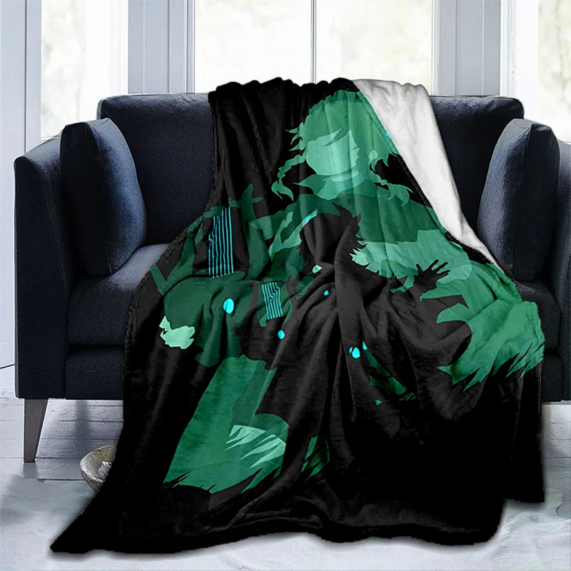

Popular Games Genshin Impact Printed Blanket Flannel Warmth Soft Plush Sofa Bed Throwing Blankets Plush Throwing Anime Blanket