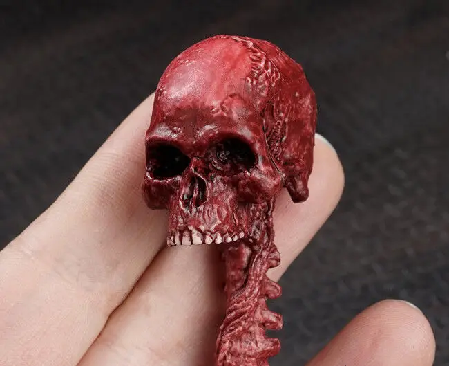

B4-5 1/6 Scale red PREDATOR BLOODY HUMAN SKULL model For 12"