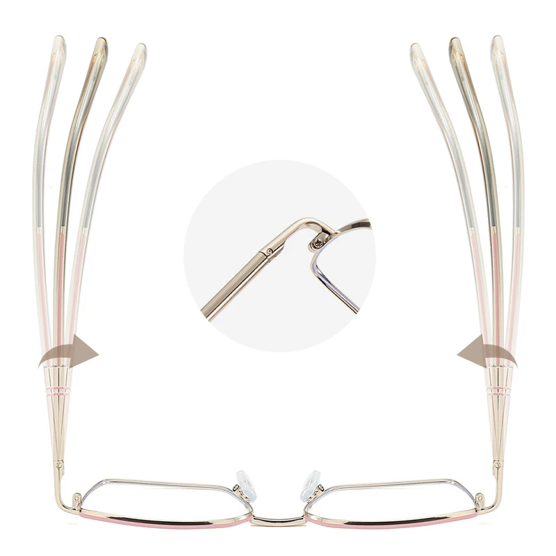 Новые модные женские ретро лоскутные цветные милые синие очки для близорукости