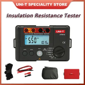 UNI-T UT501A UT502A Insulation Resistance Tester LCD Display Highly Professional AC Voltage Megohmmeter Auto Range Measurement