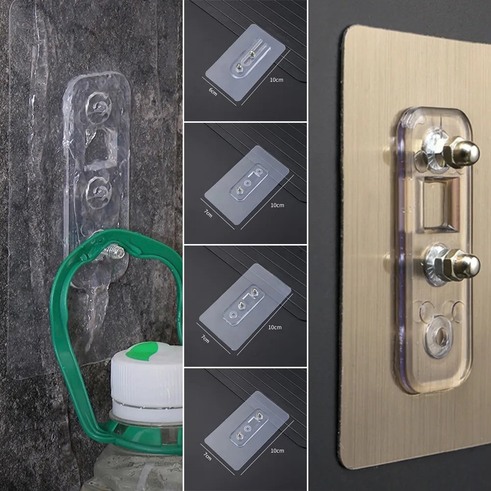 Наклейка на винт с двойным отверстием без перфорации настенная вешалка для