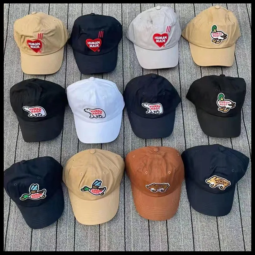 

Baseball Human made Fishing Caps for men Sunhat Cap Duck Bear Pig Heart Kpop Summer Casquette Black Hats for Women Blue Snapback