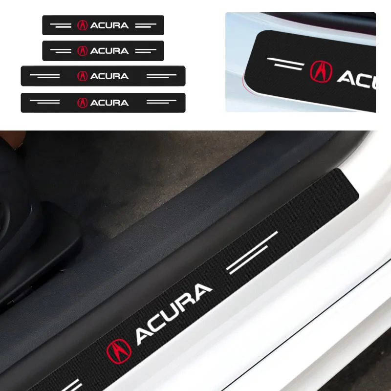 

4pcs Car Threshold Door Sill Protector Anti Scratch for Acura RDX Integra TLX CDX MDX RDX ZDX ILX TL RL Car Accessories Decor
